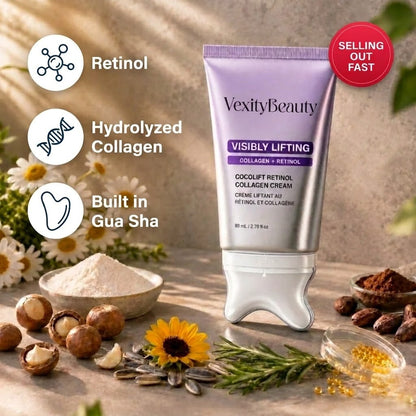 VexityLift Retinol Collagen Cream Gua Sha
