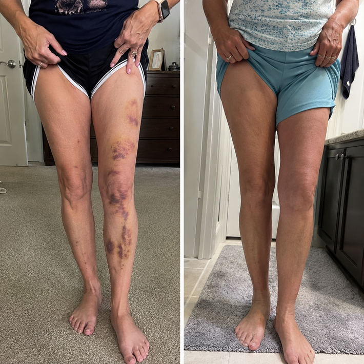 Antes y después piernas