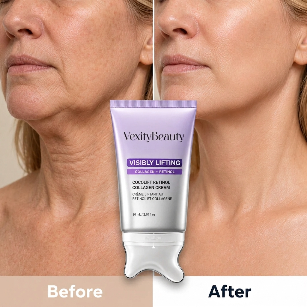 VexityLift Retinol Collagen Cream Gua Sha